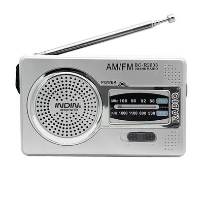 INDIN BC-R2033 Mini AM FM Radio 2 Band Radio Receiver Portable Pocket Radio Built-in Speaker W/