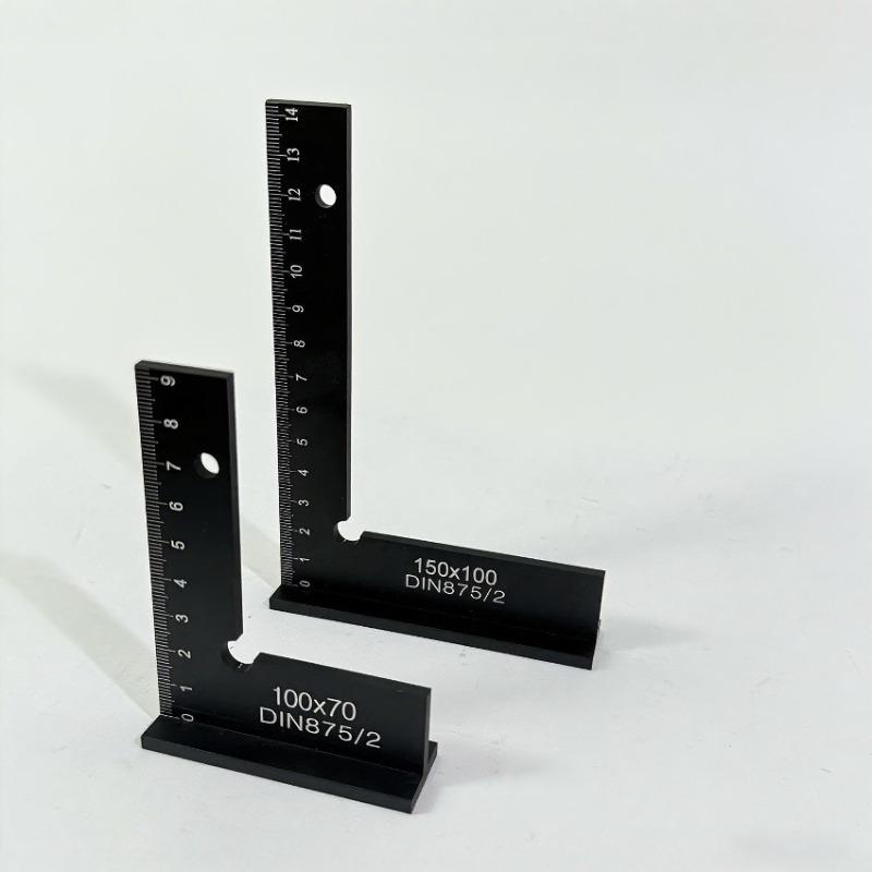 Aluminum Alloy Flat Angle Ruler Base Measuring Tape with Seat Shape Right Angle Ruler Knife Mouth Angle Ruler