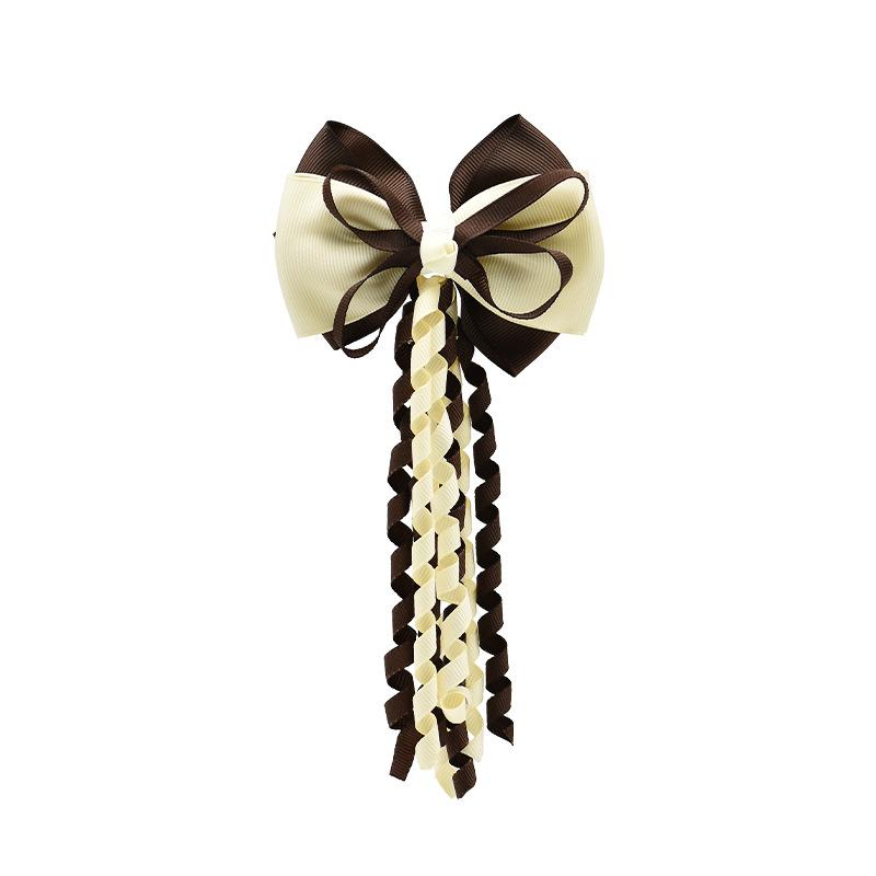 Festival Hair Clips Bow Hairpins Curly Ribbon Tassels Hair Decoration For Girls Hair Accessories