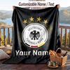 Flannel Blanket Germany national football team Print Custom Name Text Soft Throw for Sofa Bed