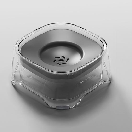 Floating Bowl Transparent Pet Water Dispenser 2000ML Large Capacity Suspended Plate Design Stable Water Surface Pet Dish