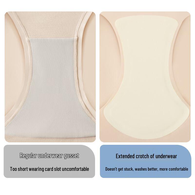 Xingmian Women's Seamless Mid-Waist Briefs 3-Pack