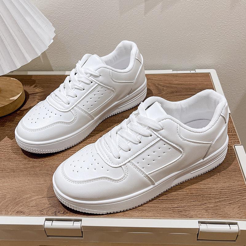 New summer thin thick-soled heightening muffin breathable and comfortable pure leather casual board shoes