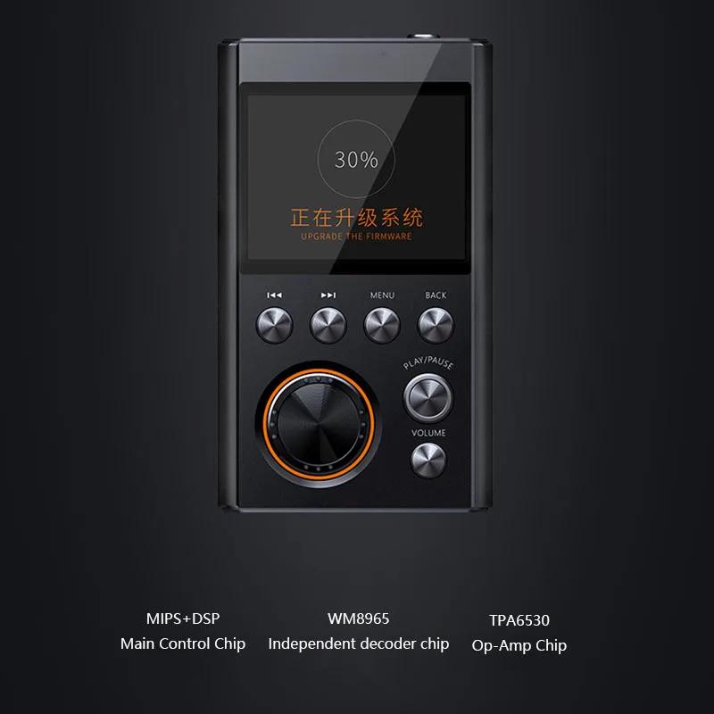 Audiophiler Musikplayer MP3 Walkman Unterstützung DSD256 CUE Split Track 24bit 192KHz Verlustfreie Decodierung Wiedergabe LINE OUT Dualer Ausgang
