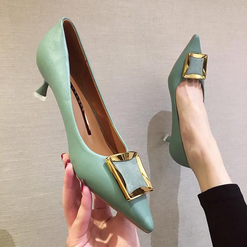  Sapatos Femininas Women Cute Light Weight Spring Slip on Office Pumps Lady Classic Sexy Shoes Zapatos De Mujer A1149