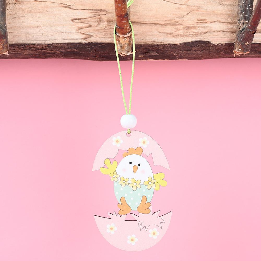 Easter Wooden Enchanting Hanging Decorations Including Cute Rabbit And Designs Chick