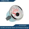 ELING Waterproof Universal 52mm Oil Pressure Gauge 5Bar 0-75Psi 10Bar 0-145Psi with Red Backlight 9-32V for Car Truck Boat Yacht