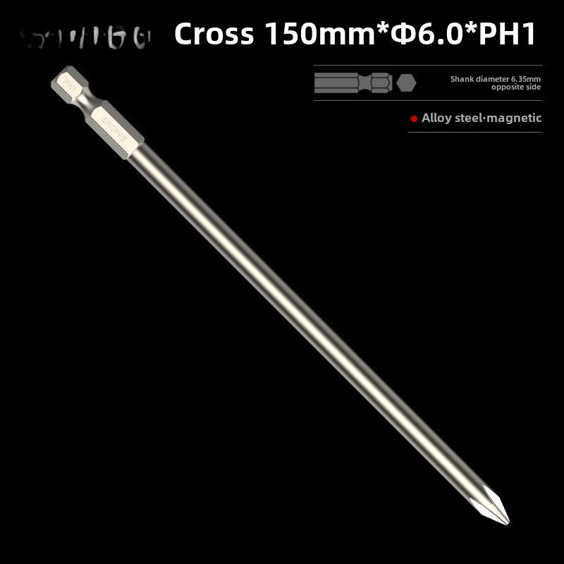 BROPPE Magnetic Cross Screwdriver with Electric Drill and Pneumatic Nozzle Head