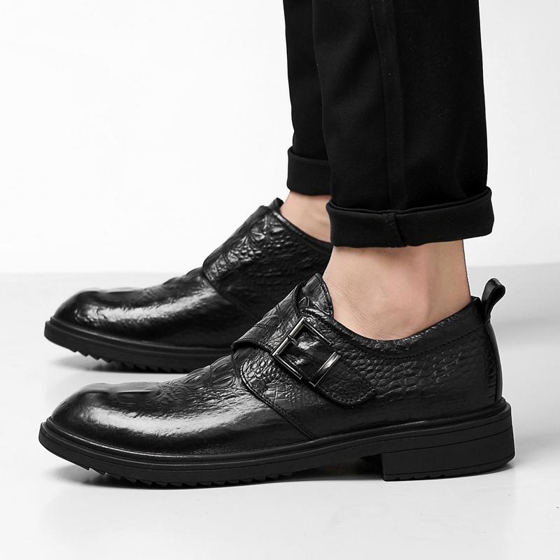 Italian Men Formal Shoes Luxury Brand Business Shoes Genuine Leather Comfortable Casual Shoes Fashion Wedding Dress Men's Shoes