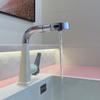 Pull-out Basin Faucet Hot and Cold Household Adjustable Rotating Bathroom Washbasin Faucet for Handwashing