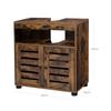 VASAGLE Under Sink Cabinet, Bathroom Vanity Unit, Storage Cupboard, 60 x 30 x 63 cm, with 2 Louvered Doors, Adjustable Shelf, Rustic Brown