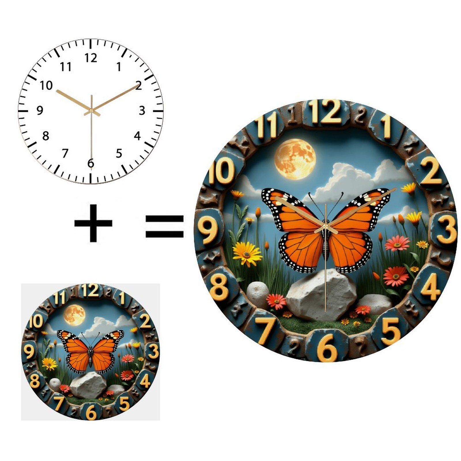 12 Inch Diameter Glass Wall Clock Packaged in Strong, Export-Ready Cartons 12 in(30.48cm) белый