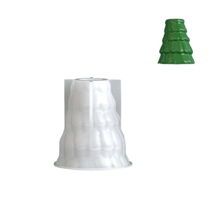 

Food Grade Silicone Mold For DIY Candle Holders With Christmas Tree Design Resin Crafting Accessories