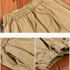 Zimowe Ciepłe Spodnie Męskie High Street Casual Khaki Spodnie Cargo Bawełniane Sznurek Elastyczny Pas Polarowe Luźne Spodnie Młodzieżowa Moda Spodnie Męskie