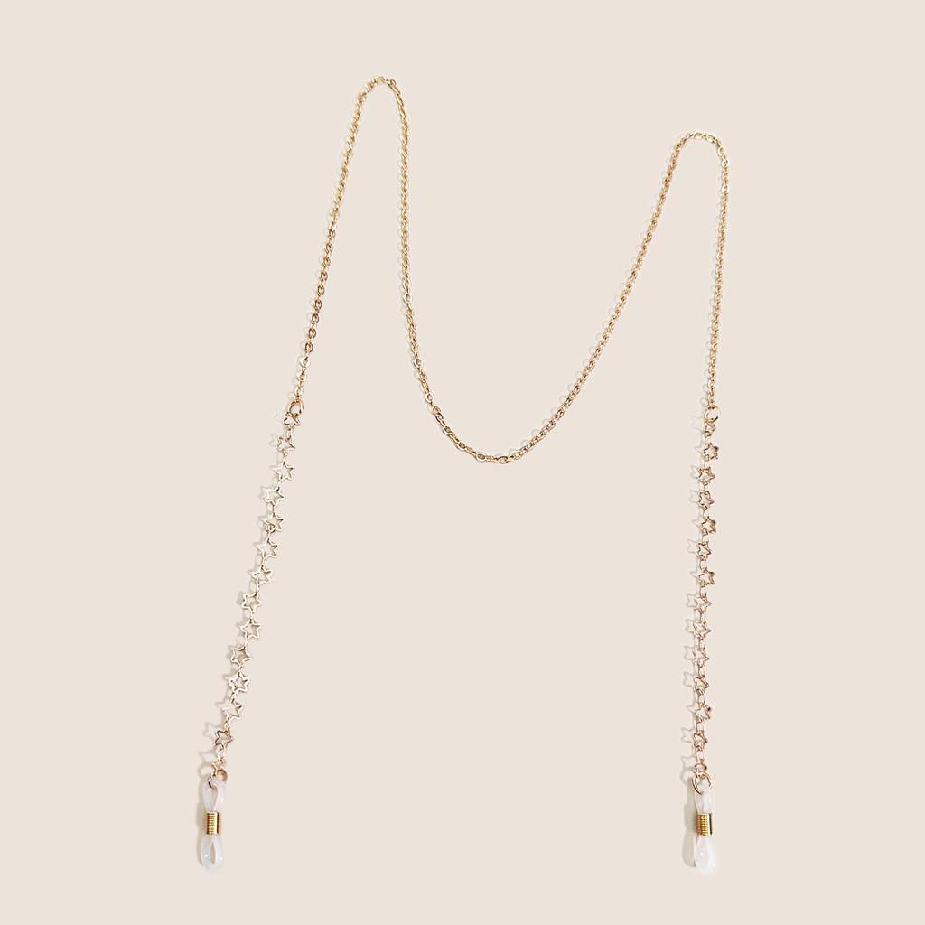 Trendy European & American Gold Metal Women's Eyewear Jewelry Chain