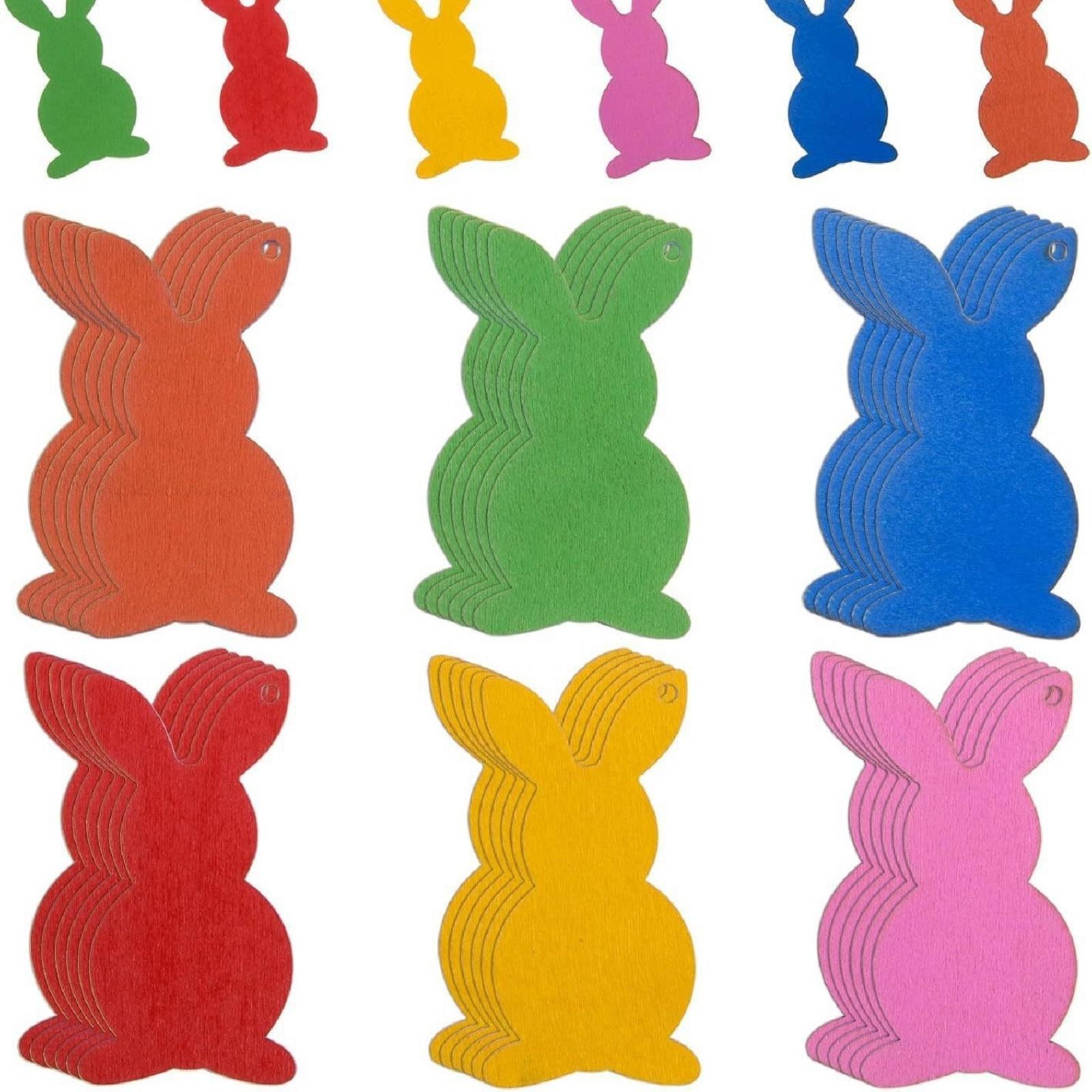 

Colorful Shaped Easter Hollow Decoration Label With Rope One Size