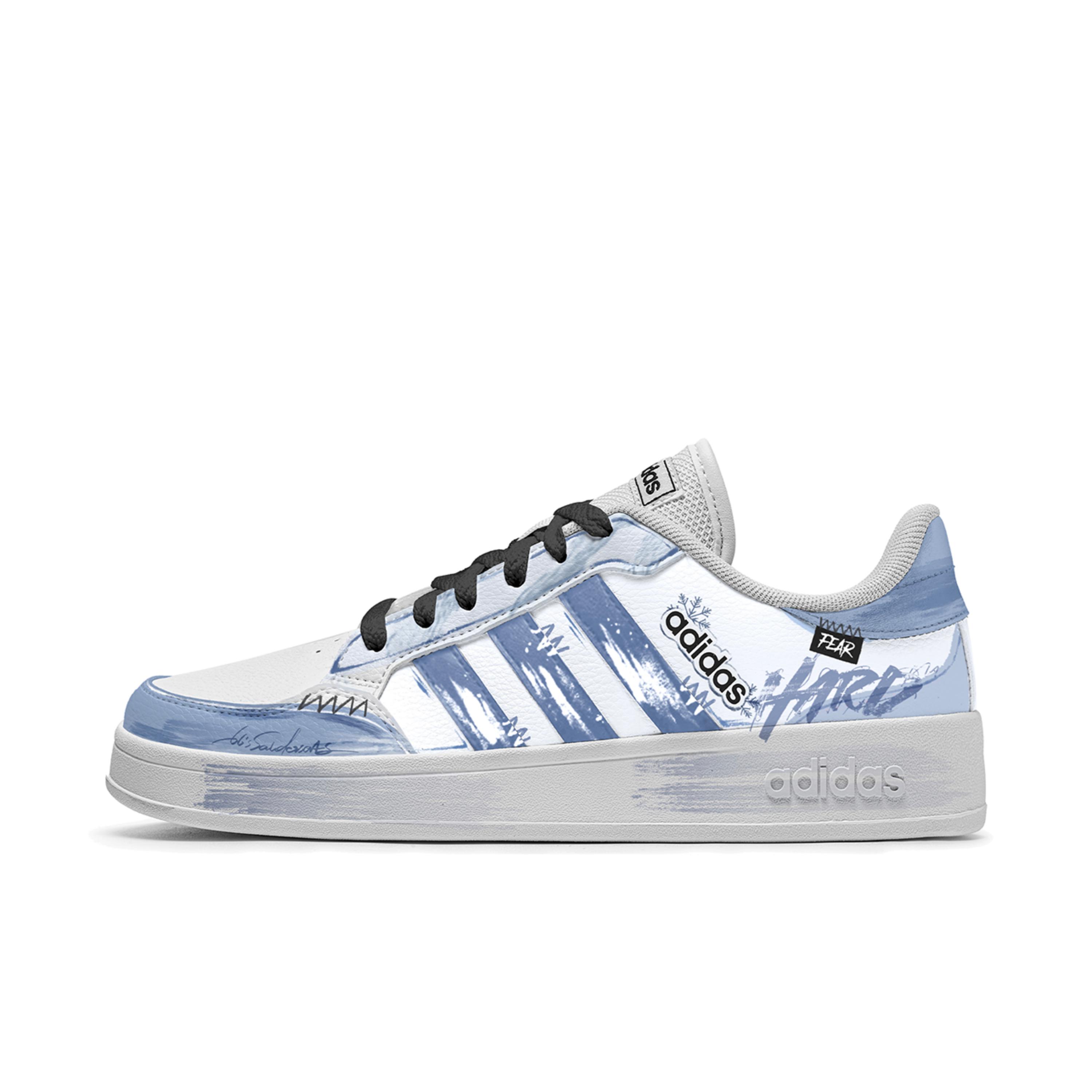 

Adidas Neo Breaknet Icy Snow Domain Abrasion Resistant Low top Skateboard Shoes Unisex Blue White FX8707(TeamM-) 38