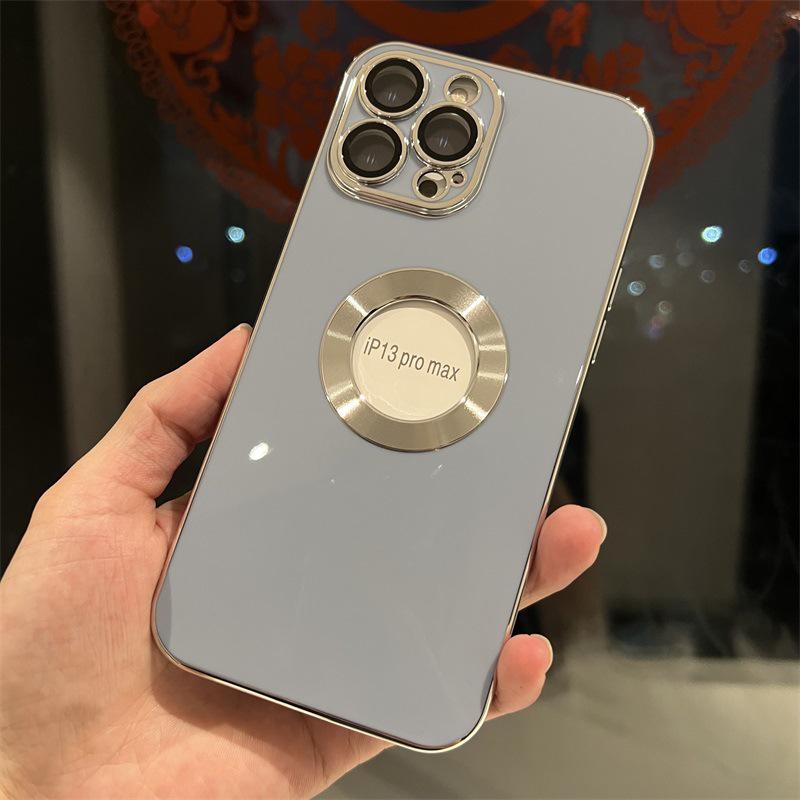 Pupillenlinsen-CD-Muster iPhone Hülle für iPhone 11-14 - Galvanisiertes TPU Einfarbig