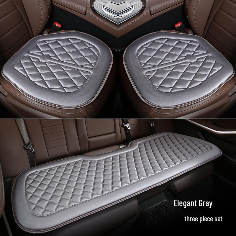 All-Season Universal Car Seat Cushion - Breathable, Anti-slip Ice Silk Cover for Rear Seats