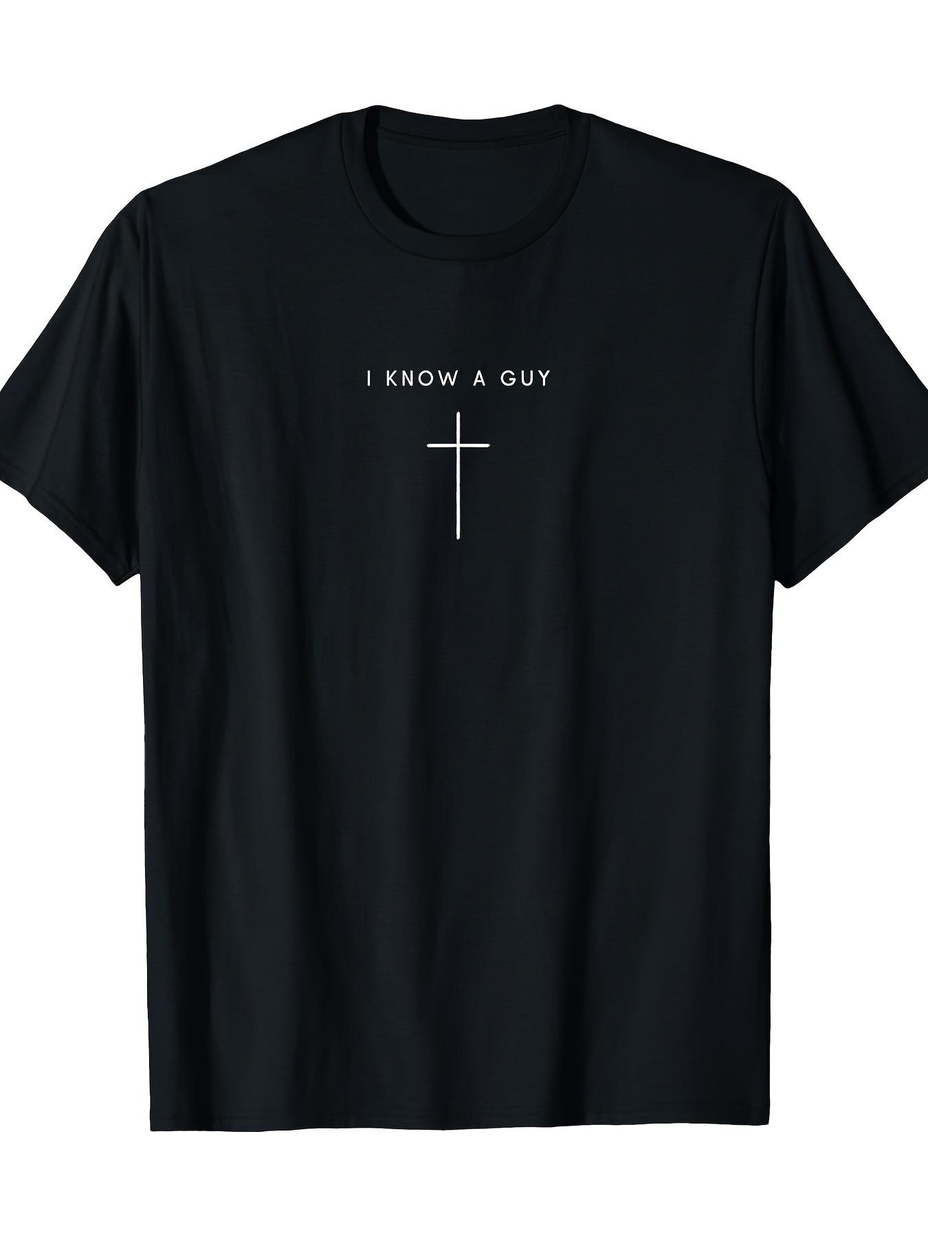 

I Know a for Man Cross- Minimalist Christian Religious Jesus T-Shirt- Comfortable M