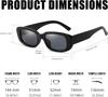 20 Pack Retro 90s Y2K Rectangular Sunglasses for Women - Small Frame Black Party Shades with UV Protection Bulk Set for Outdoor Casual Wear