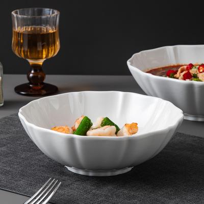Hotel High-Value Soup Plate Household Rice Bowl Creative Dessert Bowl Japanese Salad Bowl Ramen Bowl Large Ceramic Bowl