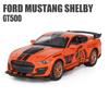 1/32 Ford Shelby GT500 GT350 Toy Car For Children Diecast Metal Miniature Model Pull Back Sound & Light Collection Gift Kid Boys