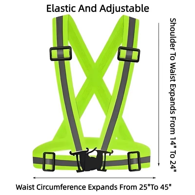 Highlight Reflective Straps Night Work Security Running Safety Adjustable Reflective Vest High Visibility Reflective Jacket