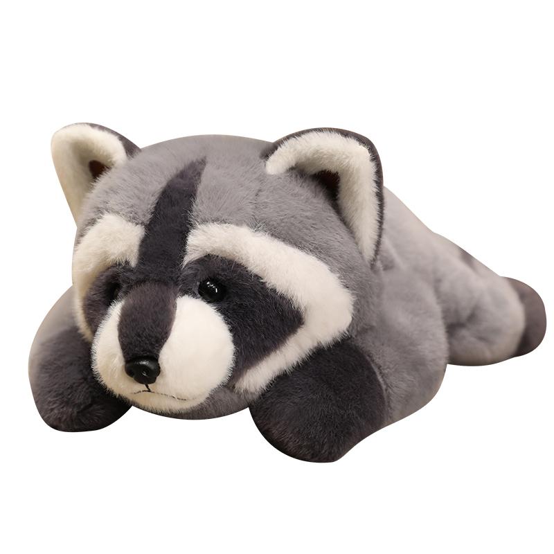 Cute Raccoon Plush Toy Stuffed Animals Soft Doll Pillow Grey Raccoon Toys Birthday Gift for Boys Girls 30cm