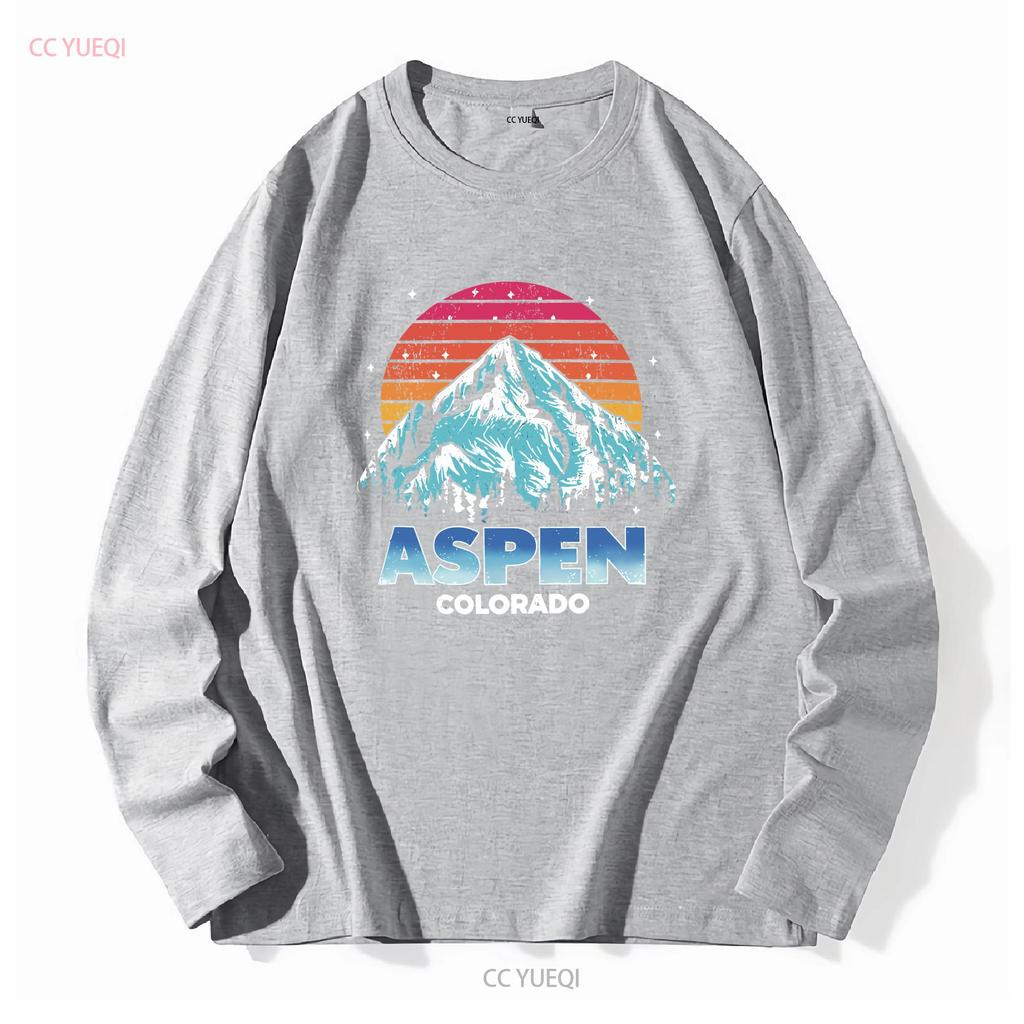 Aspen T Shirt Ski Colorado Sweater Winter Bachelorette Apres Trip Crewneck ResorT Long or Short Sleeves Vintage Washed
