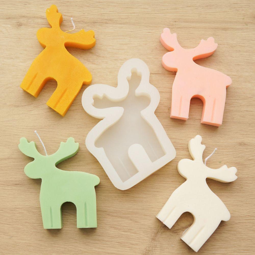 Handmade DIY Crafts Christmas Tree Elk Soap Making Tool Christmas Decor Baking Mould Candle Mold