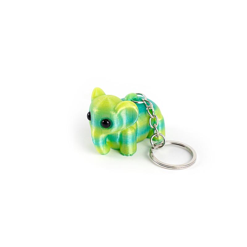 Cute 3D Printing Elephant Keychain Creative Multi-Joint Movable Simulation Animal Bag Charm Accessories  Keychains Gift