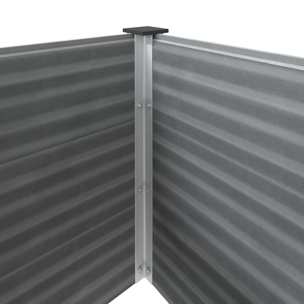 Garden Raised Bed WPC 100 X 50 X 91 Cm Grey