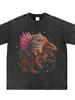 Dungeon Crawler Carl T-shirt Vintage Vasket Unisex Oversized Anime Streetwear Blød Bomuld Kortærmet T-shirt Gave Beklædning Toppe Hot