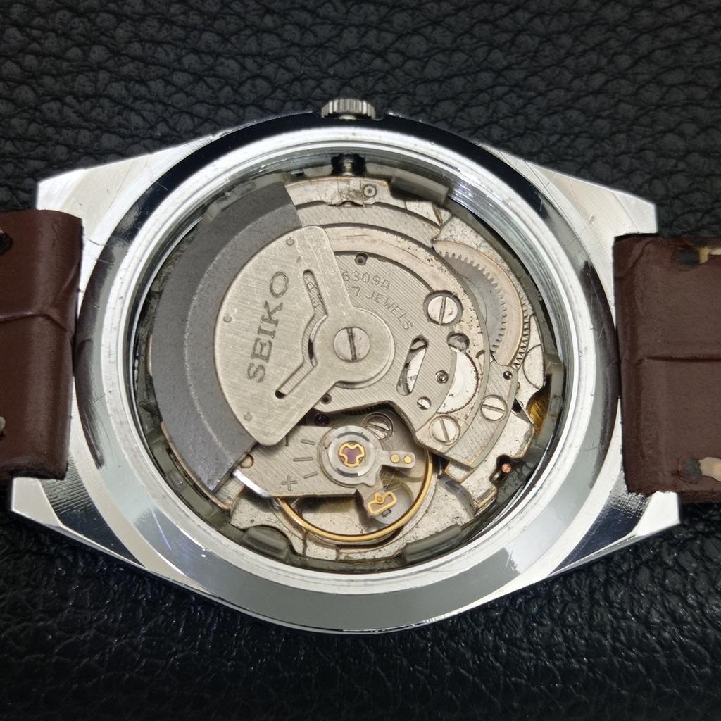 AUTOMATIC VINTAGE REFURBISHED SEIKO 5 6309A JAPAN MENS ORANGE WATCH a442583-1