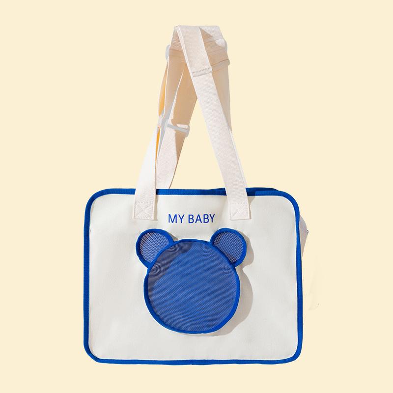 Spring and Summer Pet Outing Bag Simple Letter Cat Bag Dog Travel Messenger Bag Hooded Canvas Bag Universal In All Seasons