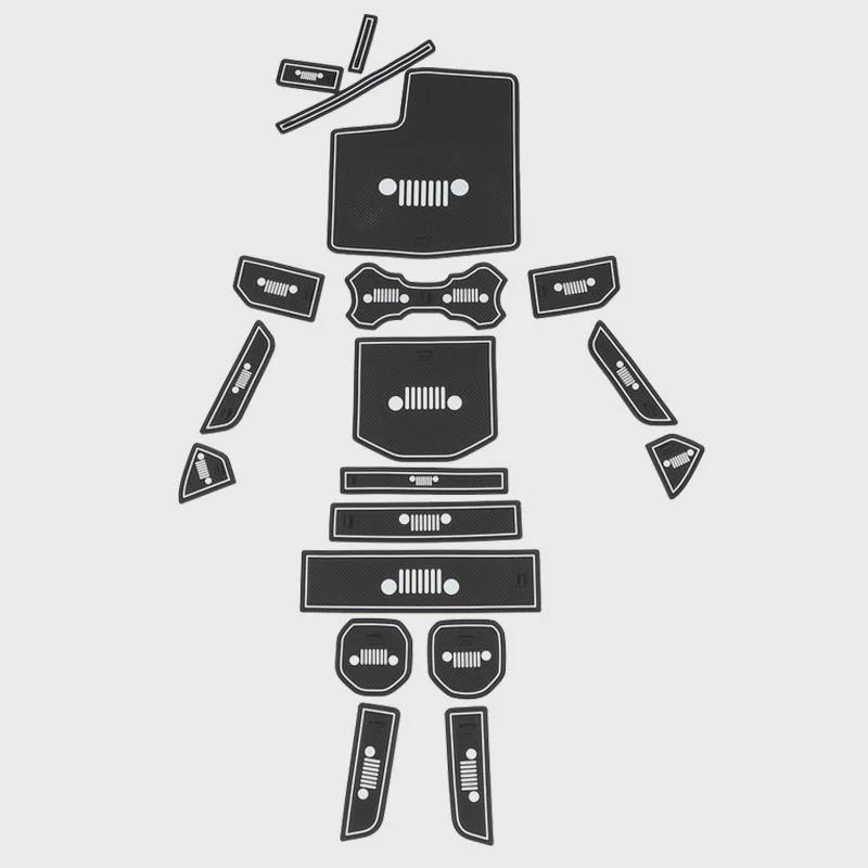 for Wrangler JL 2018-2023 Automotive Interior Rubber Mats Automotive Style Accessories Red and White