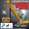 RC Crane Tractor 2.4G 15/13/11/9CH Children Electric Alloy Arm Remote Control Truck Engineering Vehicle Electric Spray Xmas Gift