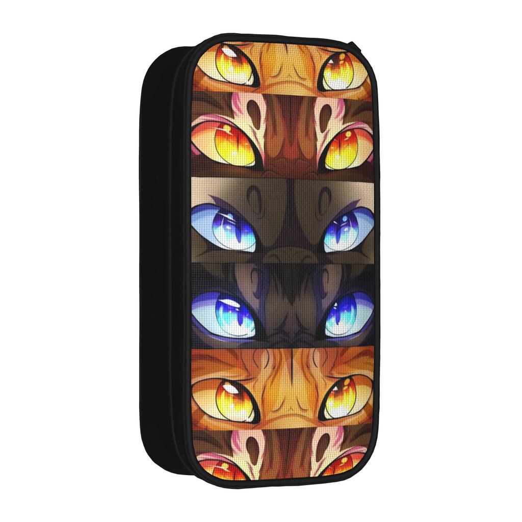 Lovely Warriors Fireheart Graystripe Cats Pencil Case Ravenpaw Pencil Box Pen Holder Big Capacity Bags School Gift Stationery