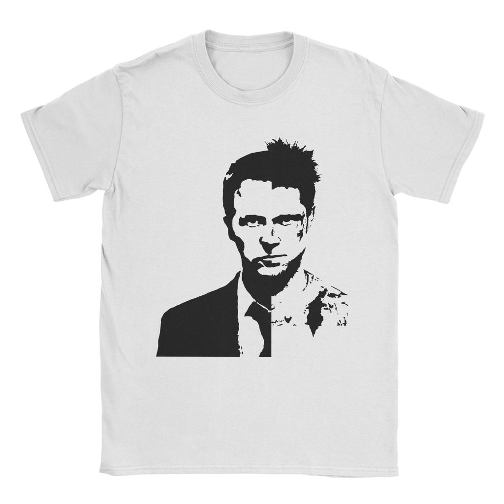 Retro Movies Fight Club TShirt for Men Women  Vintage Cotton Tee Shirt Round Collar Short Sleeve T Shirt Summer Clothes