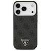 Coque Guess 4G Logo Triangle MagSafe pour iPhone 17 Pro noir argent