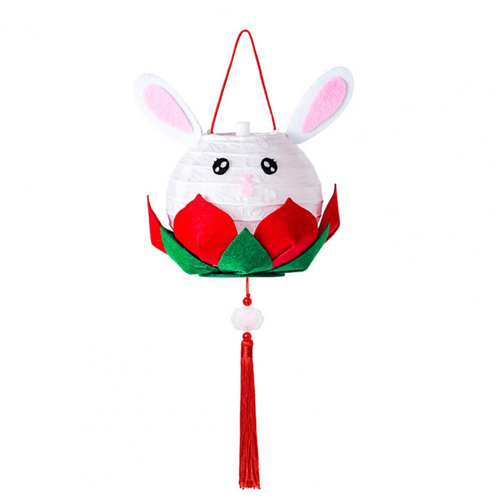 Rabbit Lantern Children Lantern Craft Handmade Led Rabbit Festival Lanterns Kit for Mid-autumn Parent-child Crafts Traditional