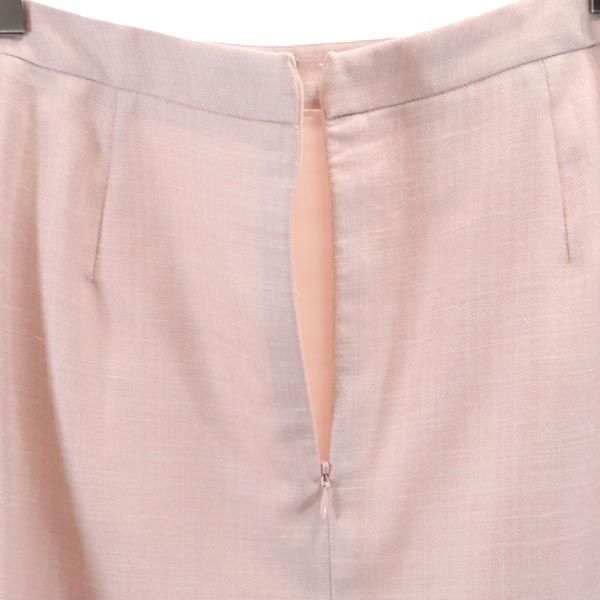 Aquascutum Made in Japan Wool Blend Herringbone Skirt suit Setup 9 Pink Women Used