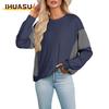 Women's Fashion Casual O-Neck Long Sleeve Blouses & Shirts