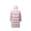 Anta Szybki Ciepły Płaszcz Puchowy z Długim Kapturem Unisex Odzież Wierzchnia Mineralny Róż 972448902-4