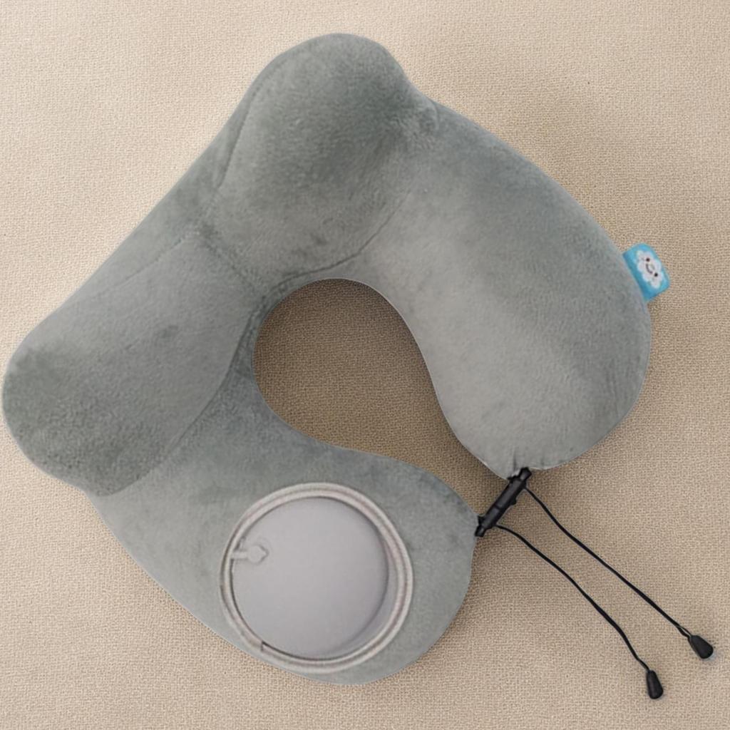Inflatable Travel Neck Pillow Airplane Travel Blow Up Pillow Ergonomic Head Support Cushion Portable Supplies For Napping Long