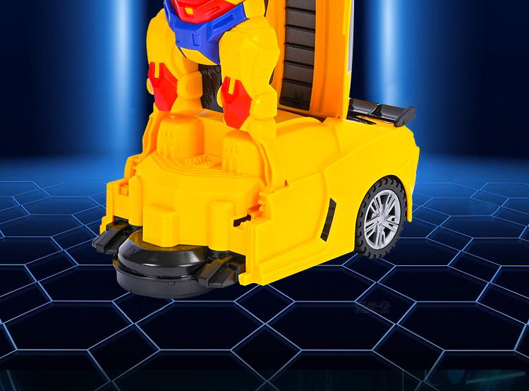 Kids' Electric Transforming Robot Car with Lights & Sound