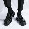 Men Oxfords Black Brogues Platform Elevator Formal Business Shoes Height Increase Thick Sole Leather Shoes