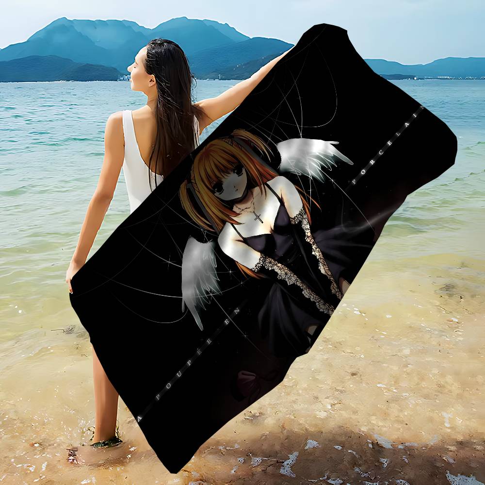 Misa D-Death N-Note Cross Microfiber Printed Beach Towel Mountain Climbing Yoga Beach Swimming Running Absorbent Soft Towel