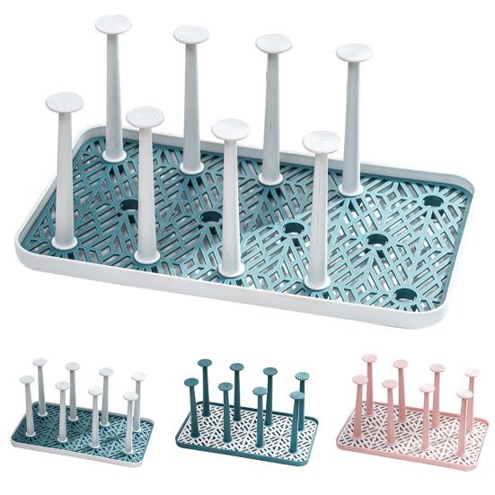 Dust-proof Cup Drying Rack Multifunctional Plastic Draining Glass Cup Holder Stand Home Decoration